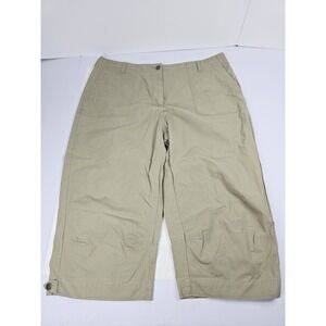 Woolrich Pants‎ Womens 16 Khaki Cropped Capri 3XDry Ripstop Adjustable Outdoor